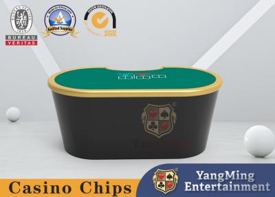 China Private Club Oval PU Leather Casino Poker Table With Fireproof Board for sale