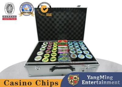 China Acrylic Three Layer Gold Stamping Chip Set 760 Combination Poker Table Game Chips for sale