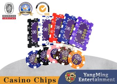 China Sitio especial del ajedrez de Chip Set With Box For del casino del ABS de Clay Iron Core en venta