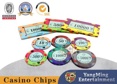 China Round 10g Personalized  Clay Poker Chips 43mm Diameter for sale