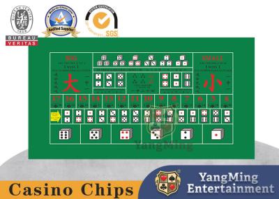 China Macau Sic Bo Manual Casino Table Layout , Custom Poker Cloth for sale