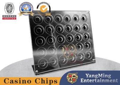 Cina Mazza Chip Rack Holder del banco di mostra della moneta di sfida dello scaffale di 5 file in vendita