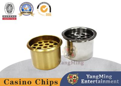 China Stainless Steel Drop In Ashtray Screen 	Casino Game Accessories Poker Table Drink Holders for sale
