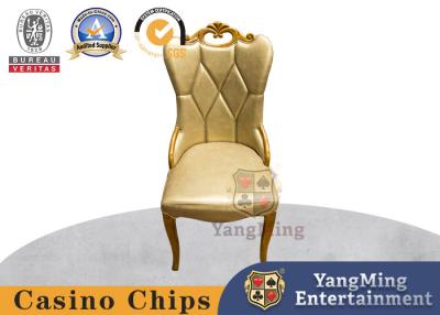 China Estilo coreano luxuoso de couro de imitação das cadeiras de tabela do pôquer do carvalho para o clube do casino à venda