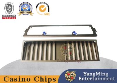 China Industrial Metal Iron Single Layer Double Lock Casino Chip Tray Ceramic Clay Material for sale