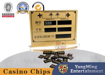 China Het Casino van de douane Acrylstier het Wedden Vertoningskaart Hoge Transparant Te koop