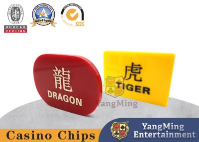 China Kundenspezifische Mini Acrylic Carving Baccarat Poker-Tabellen-Blackjack-Markierung BV-Bescheinigung zu verkaufen
