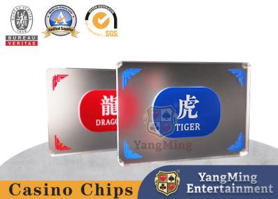 China Custom Translucent Acrylic Frosted Dragon Tiger Markers Bottom For Poker  Table for sale