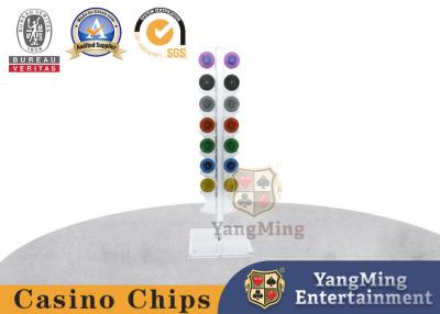 China Accesorios de acrílico completamente transparentes de Chip Display Stand Roulette Table del póker de la ronda 8-Piece en venta