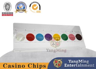 Chine Tableau adapté aux besoins du client de roulette avec 16 morceaux et 2 rangées de Chips Table Horizontal Display Stand rond à vendre