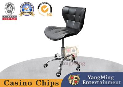 China Aller schwarze lederne Edelstahl, der Texas Poker Table And Dealer-Stuhl anhebt und dreht zu verkaufen