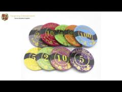 Baccarat Texas Poker Casino Chips Acrylic Crystal Gilded Grid Anti-Counterfeit Poker Chips