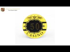 Baccarat Dragon Tiger Casino Poker Chips Customized Acrylic Hot Gold Tiger With UV