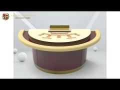 Conventional Design Half Round Black Jack Gambling Table With Chip Plate Casino Club Design