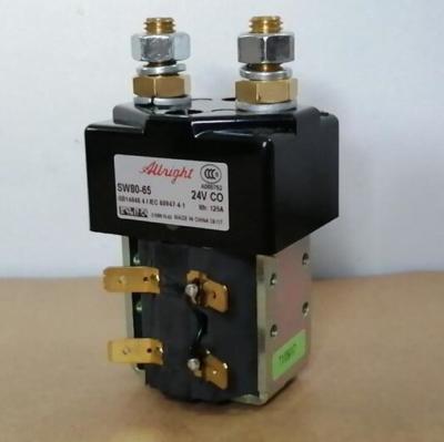 China Original Albright Contactor SW80 SW80-6 SW80-65 24V 125A Soleniod Relay ZAPI B2SW11/12 24 Volt Swith For pallet Truck for sale