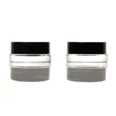 China 7ml Black Cap Glass Concentrate Container，5ml concentrate Black glass jar 7ml concentrate glass jar 9ml glass jars for sale