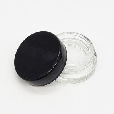 China Black Cap 5ml Concentrate Jar Plastic Cap 7 Ml Glass Jar Cosmetics Glass Jar for sale