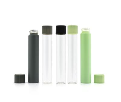 China Child Resistant Glass Pro Roll Tubes Borosilicate Glass Tube Screw Cap 109mm for sale