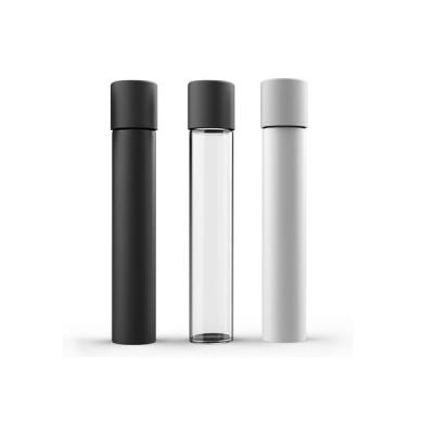China 120mm Child Resistant Clear Glass Tube White Black Matte Glass Joint Tube Sprayed for sale
