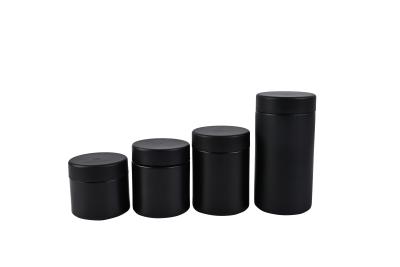 China Matt Black Glass Flower Container Food Grade Uv Glass Jars 60ml With Lids for sale