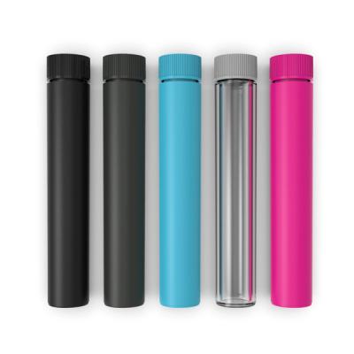 China Custom 116mm Size Pre Rolled Tube With Logo CRC Glass Tube Child Proof With Cr Lids for sale