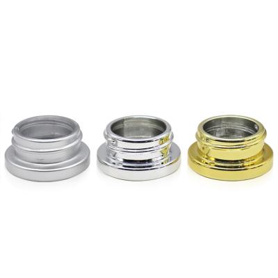 China Electroplated Clear Round Child Proof Glass Concentrate Jars 3ml 5ml 7ml 9ml with Lid for sale