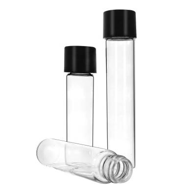China D 22mm H 116 MM Glass Pre Roll Tube Tall Bottle With Matte Child Proof Cap for sale
