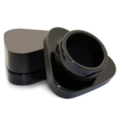 China 5ml 9ml Black Clear Childproof Glass Cosmetic Container Square Triangle Hexagon Eye Cream With Lid Te koop