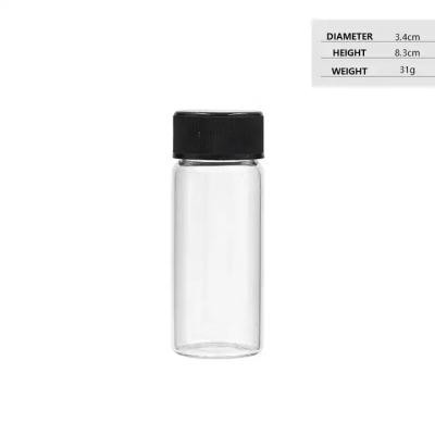 中国 Hold 3-5pack Glass Child Resistant Jar With Clear White Black Smell Proof Cap 販売のため
