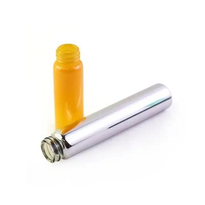Китай Child Proof Cr Lid Galvanizing Electroplating Gold Sliver Color Glass Tube With Labels For Pre-Roll продается
