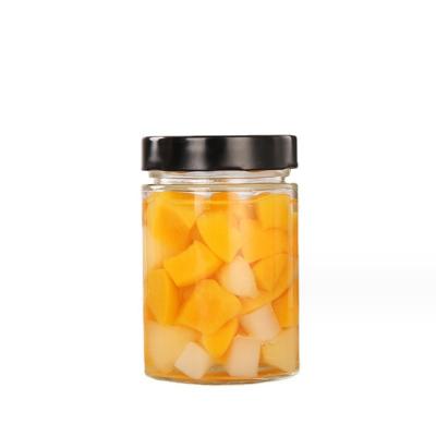 China Honey Pickled Empty Glass Bottle Vegetables Sealed Jar Head Bottle With Lid for sale