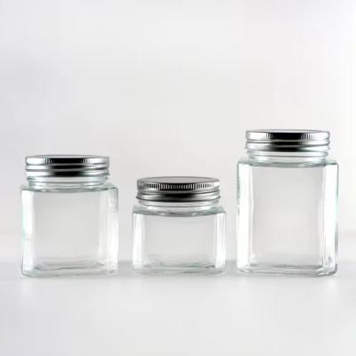 China 380 500 Ml Wide Mouth Octagonal Honey Food Jam Storage Glass Jar Pickling 16Oz With Gold Lids for sale