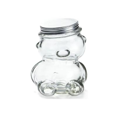 China 300 ml de lindo oso de peluche caramelo Jar de almacenamiento botella de caramelo botella de frutas creativa en venta