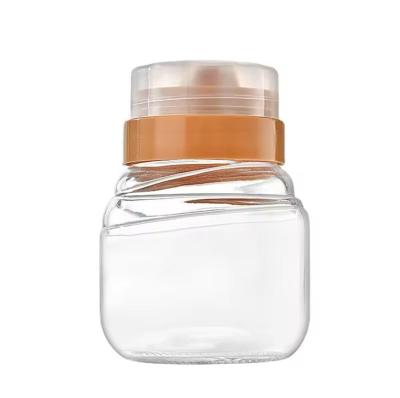 China 350 ml 500 ml Botella de vidrio de miel de grado alimenticio con tapa de punta redonda Botella de miel enlatada en venta