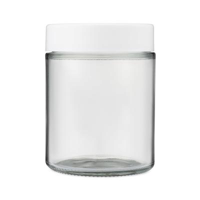 中国 18oz Straight Sided Clear Glass Jars 販売のため