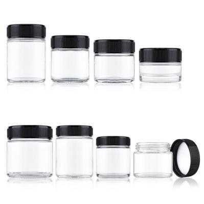 中国 Custom 1oz 2oz 3oz 4oz 5oz 6oz 7oz 10oz Glass Jar With Child Resistant Lid Airtight Storage Childproof Glass Jar 販売のため