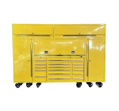 China Heavy Duty Workshop Metal Mobile Tool Cart with Drawer and Stainless Steel Handles for sale