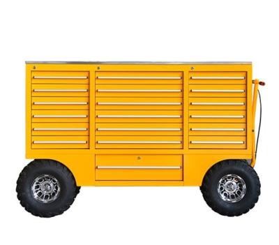 China Garage Toolbox Set with Heavy Duty Mover Trolley and Cold Rolled Steel Tool Trolley for sale