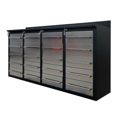 China Customized Support Cold Rolled Steel Tool Cabinet Workshop Red Black Modular Workbench for sale
