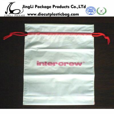 China Comprimento de compra do Polybag 500mm do vestuário dos sacos de plástico Resealable do cordão do HDPE à venda