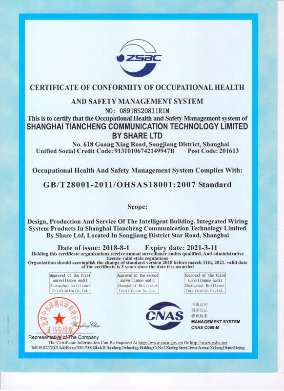 OHSAS18001 - TC Smart Systems Group