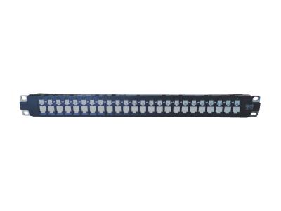 China Modular Electronic Patch Panel 1U 24Port CAT6 CAT6A Network Intelligent Patch Panel for sale