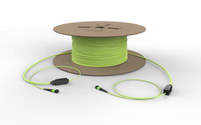 China 12 el diámetro del cable de fribra óptica 5.0m m de la base MPO pre terminó en venta