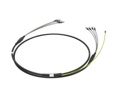China Cordón de remiendo táctico acorazado de la fibra óptica del Fanout de cable de la fibra de FC FC en venta