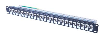 China FTP Modular Patch Panel 24 Port Cat6a Shielded Patch Panel for sale