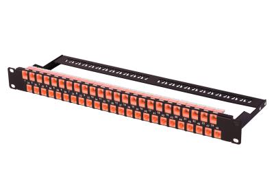 China UTP CAT6A Network Patch Panel 1U 48 Port Modular Patch Panel for sale