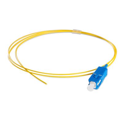 China Bainha 9/125 do PVC do adaptador do SC do único modo da trança da fibra ótica à venda