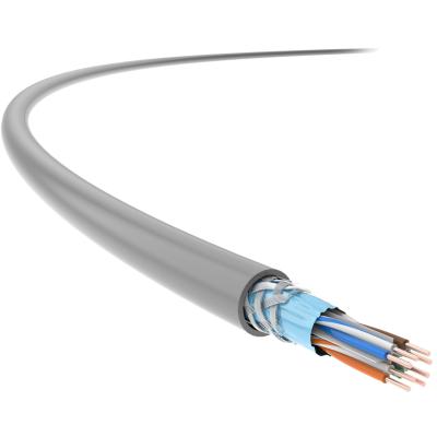 China SFTP Cat 6A Cable CAT 6A Network Cable 23 AWG Bare Copper PVC Jacket for sale