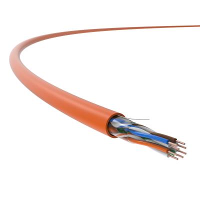 China Bulk Ethernet Cable UTP CAT5E 24AWG BC PVC Jacket 100MHZ Orange for sale