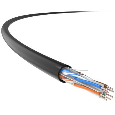 China Outdoor Network Cable UTP Cat 6 Cable 23AWG BC Conductor PE Jacket for sale